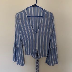 Blue and white striped American Eagle Outfitters Shirt